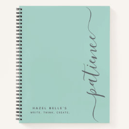 Cuaderno Nombre en espiral minimalista personalizado 
