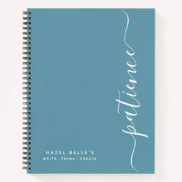 Cuaderno Nombre en espiral minimalista personalizado 