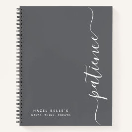 Cuaderno Nombre en espiral minimalista personalizado 