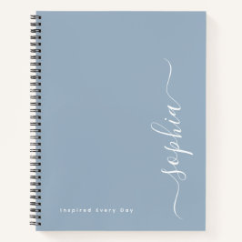 Cuaderno Nombre en espiral minimalista personalizado 