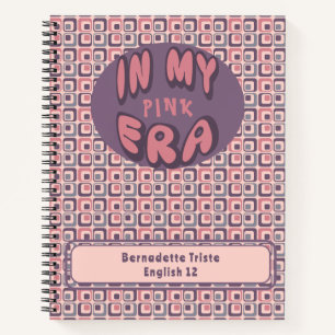 Cuaderno Nombre En Mi Época El Púrpura Rosa Moderno Del Sig