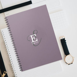 Cuaderno Nombre exclusivo de estilo y tipo de monograma púr