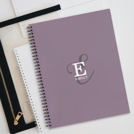 Cuaderno Nombre exclusivo de estilo y tipo de monograma púr