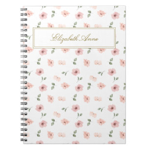Cuaderno Nombre Floral Personalizado