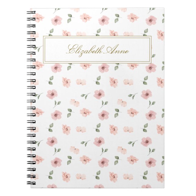 Cuaderno Nombre Floral Personalizado (Frente)