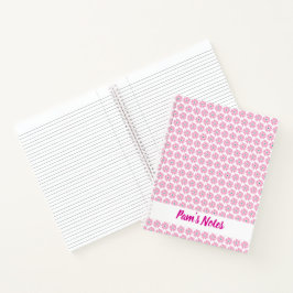 Cuaderno Nombre floral rosado moderno