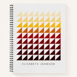 Cuaderno Nombre Geométrico Colorido Personalizado