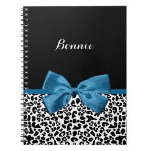 Cuaderno Nombre Giro Leopardo Imprimir Bonito Cobalt Azul C