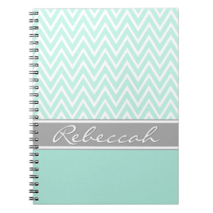 Cuaderno Nombre gris del patrón Zigzag del patrón de cheura