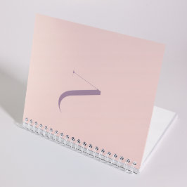 Cuaderno Nombre inicial de estilo personalizado Pastel Girl