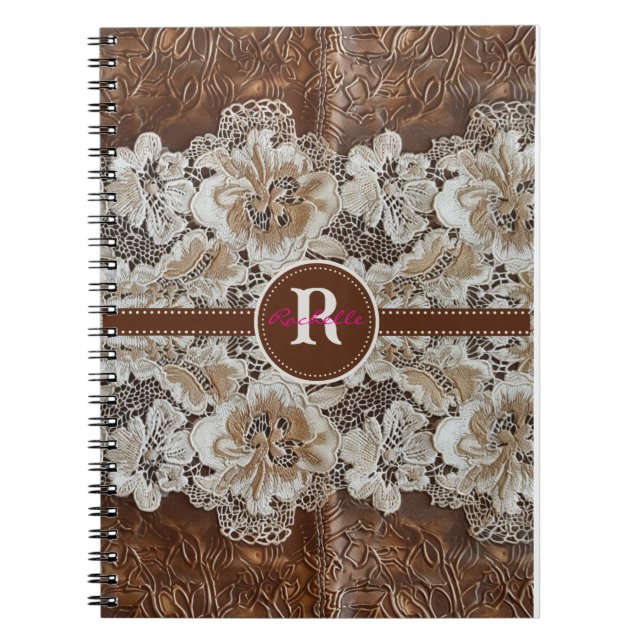 Cuaderno Nombre inicial del cuero del país occidental y el  (Frente)