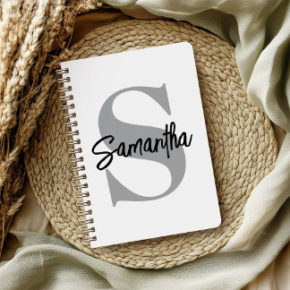 Cuaderno Nombre inicial del monograma