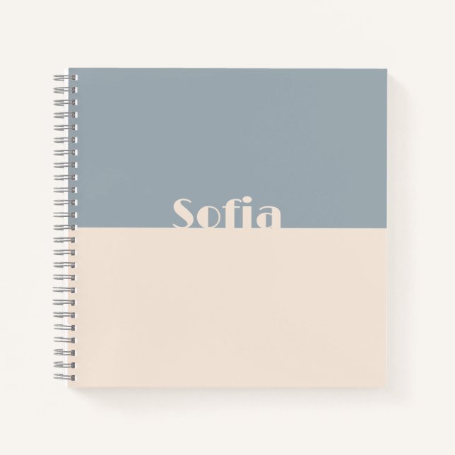 Cuaderno Nombre inicial del personalizado l Guión sencillo  (Anverso)