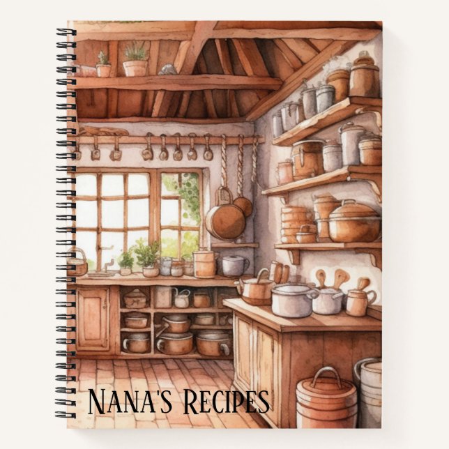 Cuaderno Nombre las recetas favoritas de Nana Keepsake Cook (Anverso)