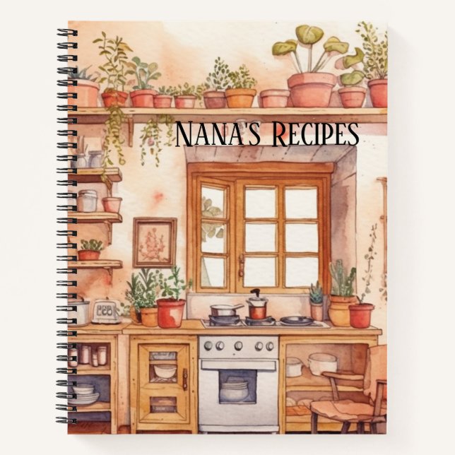 Cuaderno Nombre las recetas favoritas de Nana Keepsake Cook (Anverso)