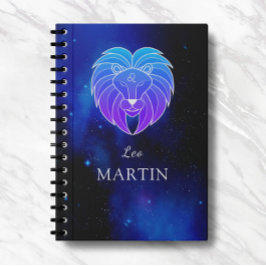 Cuaderno Nombre mágico con signo Zodiac portátil Leo