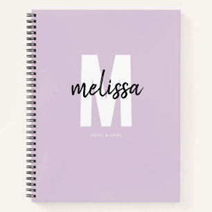 Cuaderno Nombre Minimalista del pincel de escritura a mano 