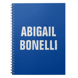Cuaderno Nombre minimalista excelente personalizado audaz y