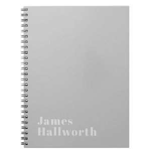 Cuaderno Nombre minimalista moderno retro (u otro texto)