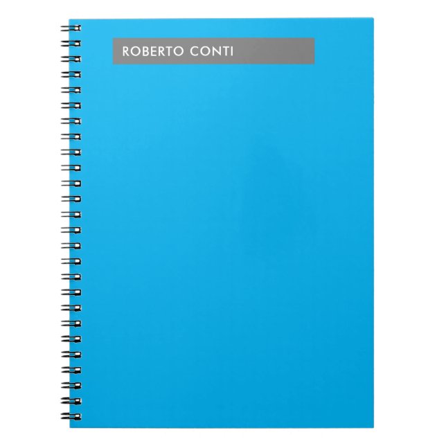 Cuaderno Nombre minimalista moderno único (Frente)