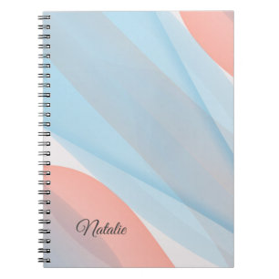 Cuaderno Nombre mínimo de color azul coral Spiral Photo Not