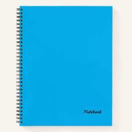 Cuaderno Nombre mínimo del Personalizable azul cielo