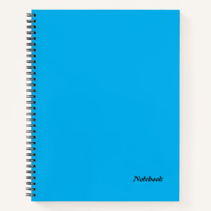 Cuaderno Nombre mínimo del Personalizable azul cielo