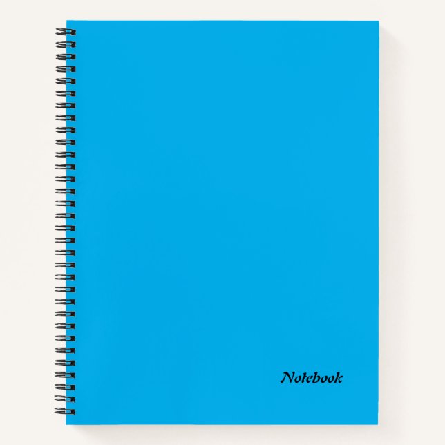 Cuaderno Nombre mínimo del Personalizable azul cielo (Anverso)