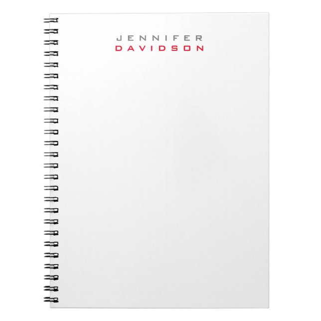 Cuaderno Nombre moderno profesional y elegante (Frente)