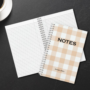 Cuaderno Nombre Monograma de comprobación de búfalo de barr