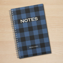 Cuaderno Nombre Monogramado de la comprobación de búfalo az
