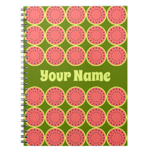 Cuaderno Nombre múltiple rosa de la sandía
