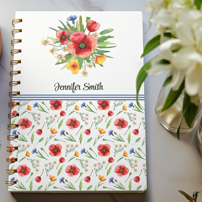 Cuaderno Nombre, Papas rojas, Espiral de flores silvestres  (Subido por el creador)
