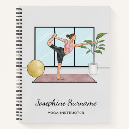 Cuaderno Nombre personal del instructor de dosis de bailarí