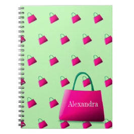 Cuaderno Nombre personal verde moderno