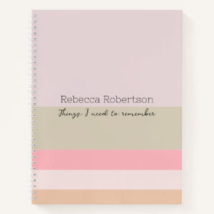 Cuaderno Nombre personalizable del bloc de notas, líneas de