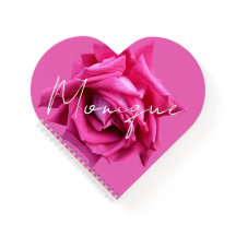nombre personalizable Monique floral rosa bonita r