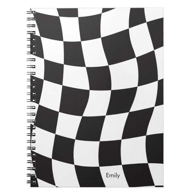 Cuaderno Nombre personalizado a cuadros (Frente)