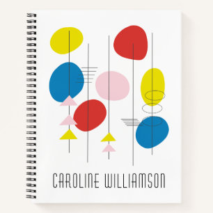 Cuaderno Nombre Personalizado A Mediados Del Siglo Moderno
