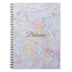 Cuaderno Nombre personalizado Abstracto Salpicadura de acua