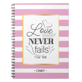 Cuaderno Nombre personalizado, amor nunca falla