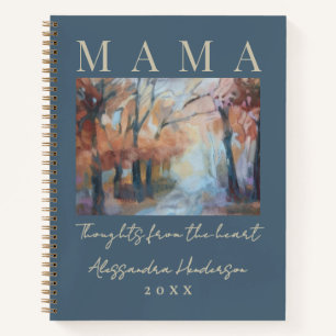 Cuaderno Nombre personalizado Año Mama Thoughts Dusty Blue 