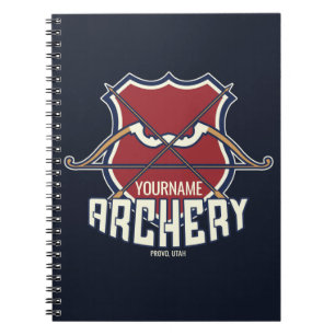 Cuaderno NOMBRE Personalizado Archery Sports Flecha de arco