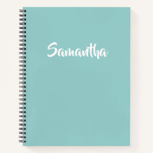 Cuaderno Nombre personalizado azul personalizado