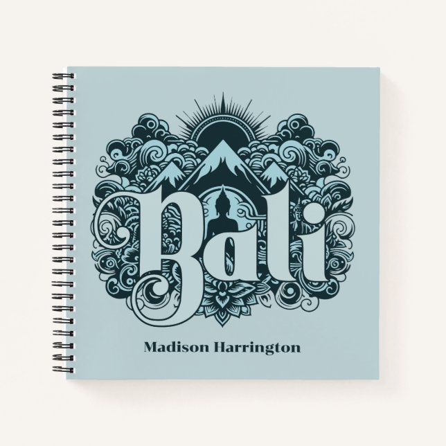 Cuaderno Nombre personalizado Bali (Anverso)