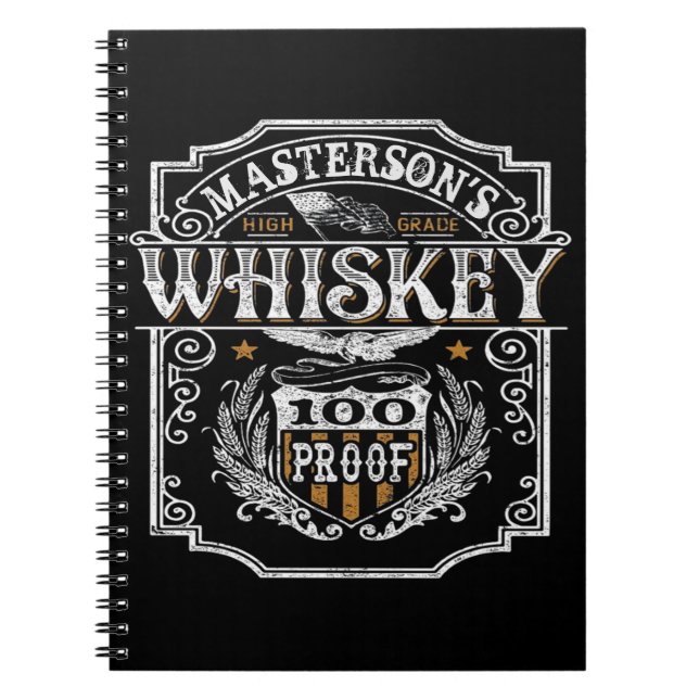 Cuaderno NOMBRE personalizado Bar de cervecería Old West Wh (Frente)