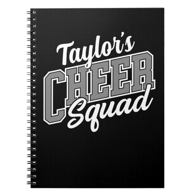Cuaderno NOMBRE personalizado Barrera de animadores de la e (Frente)