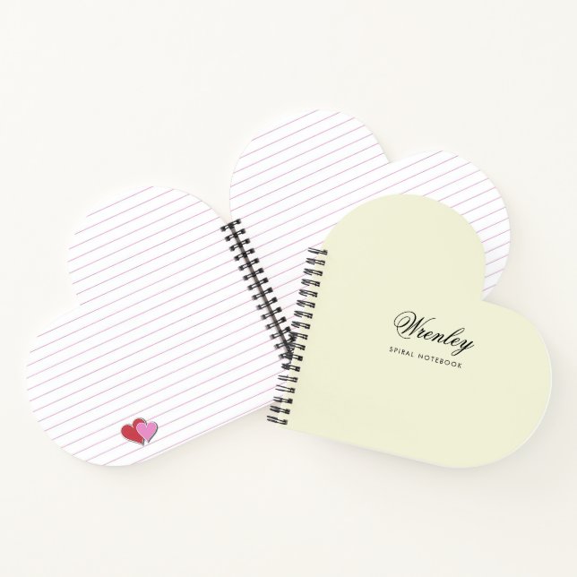 Cuaderno Nombre personalizado beige cálido (Interior)
