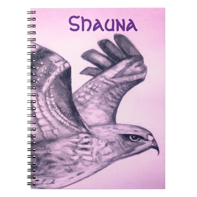 Cuaderno Nombre personalizado Bella Bird Notebook (Frente)