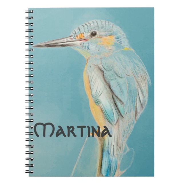 Cuaderno Nombre personalizado Bella Bird Notebook (Frente)